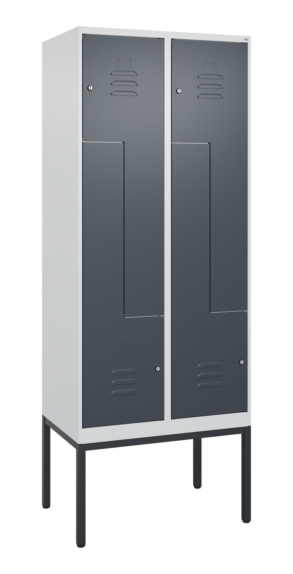 C+P Z-Spind Classic PLUS, Gestell, 4 Abteile, 2120x800x500mm, 7035/7016 Produktbild img2 L