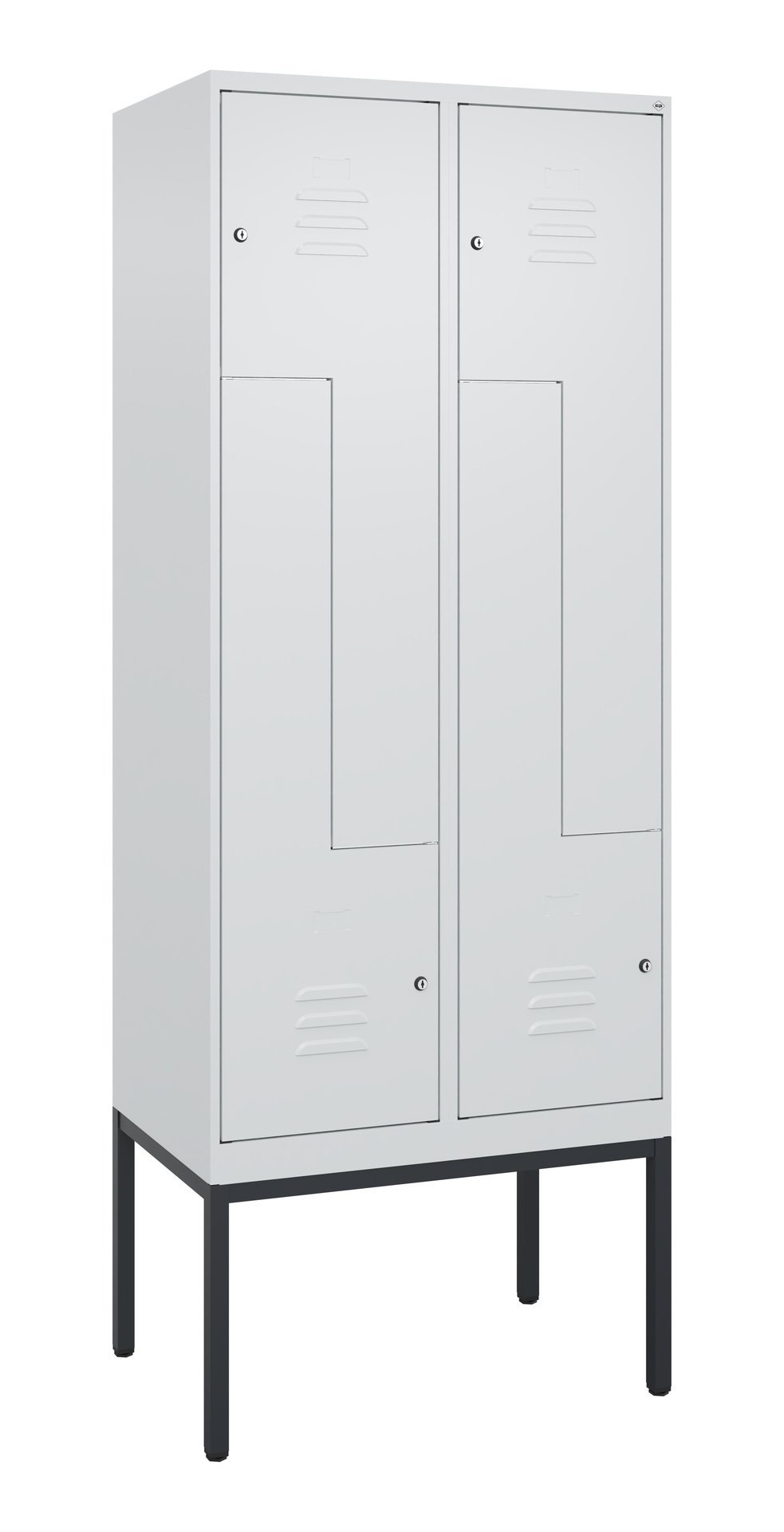 C+P Z-Spind Classic PLUS, Gestell, 4 Abteile, 2120x800x500mm, 7035/7035 Produktbild img2 L
