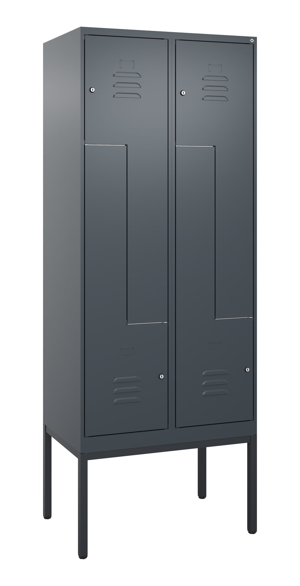 C+P Z-Spind Classic PLUS, Gestell, 4 Abteile, 2120x800x500mm, 7016/7016 Produktbild img2 L
