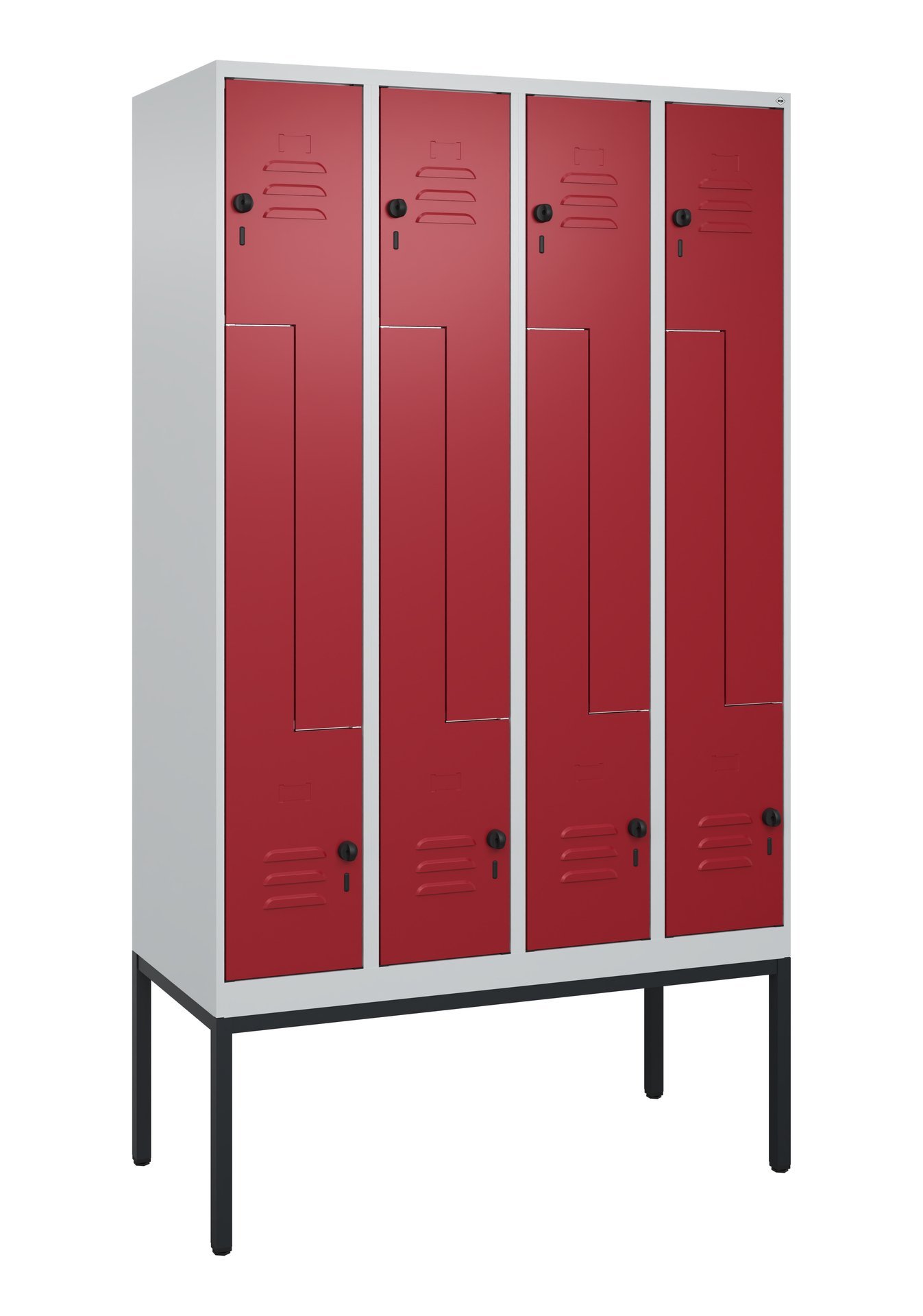 C+P Z-Spind Classic PLUS, Gestell, 8 Abteile, 2120x1200x500mm, 7035/3003 Produktbild img2 L