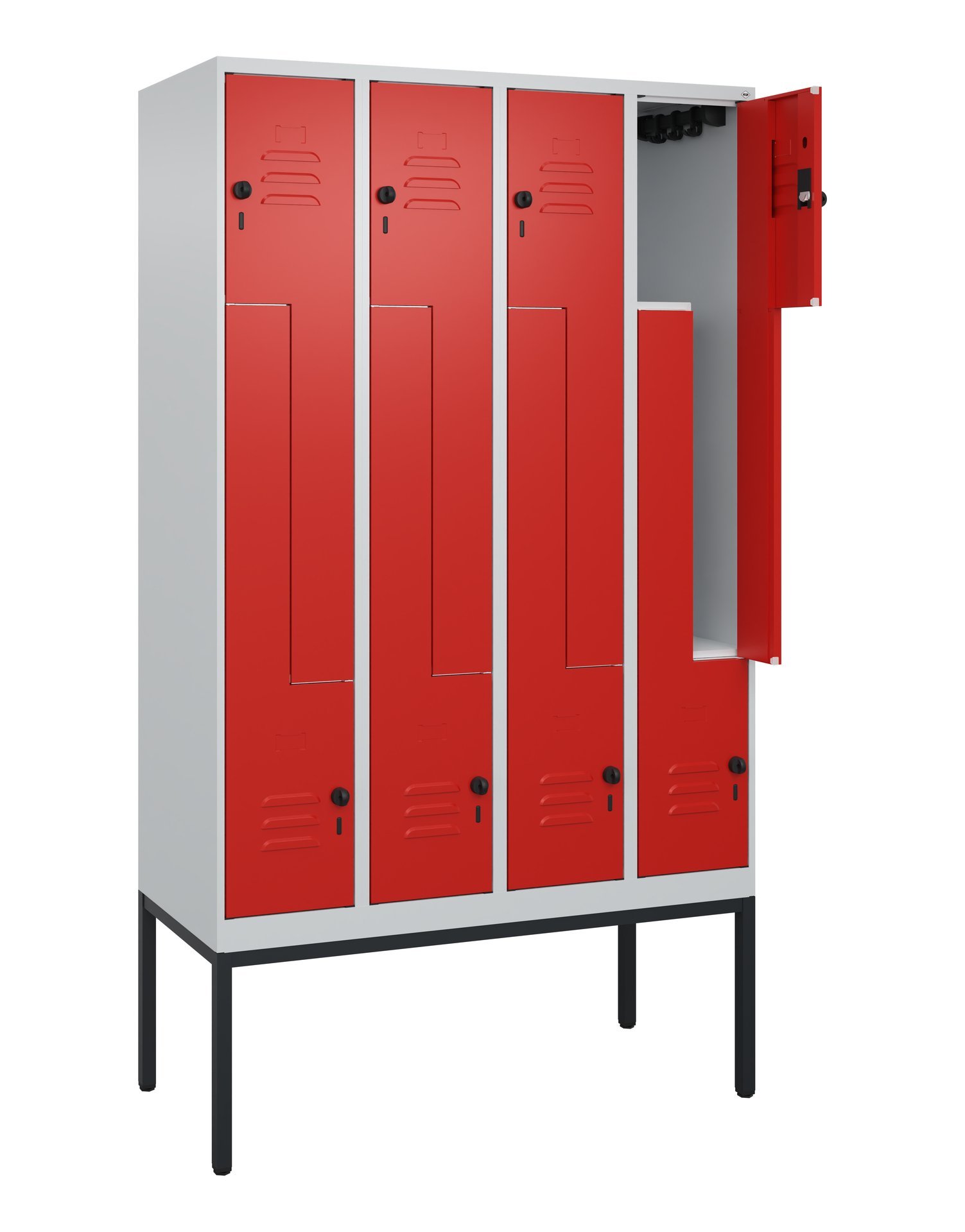 C+P Z-Spind Classic PLUS, Gestell, 8 Abteile, 2120x1200x500mm, 7035/3020 Produktbild img1 L