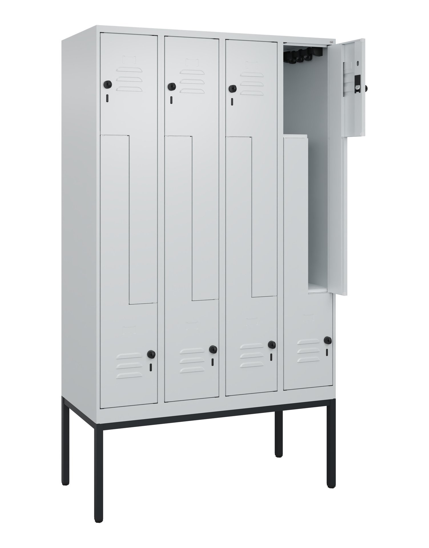C+P Z-Spind Classic PLUS, Gestell, 8 Abteile, 2120x1200x500mm, 7035/7035 Produktbild img1 L