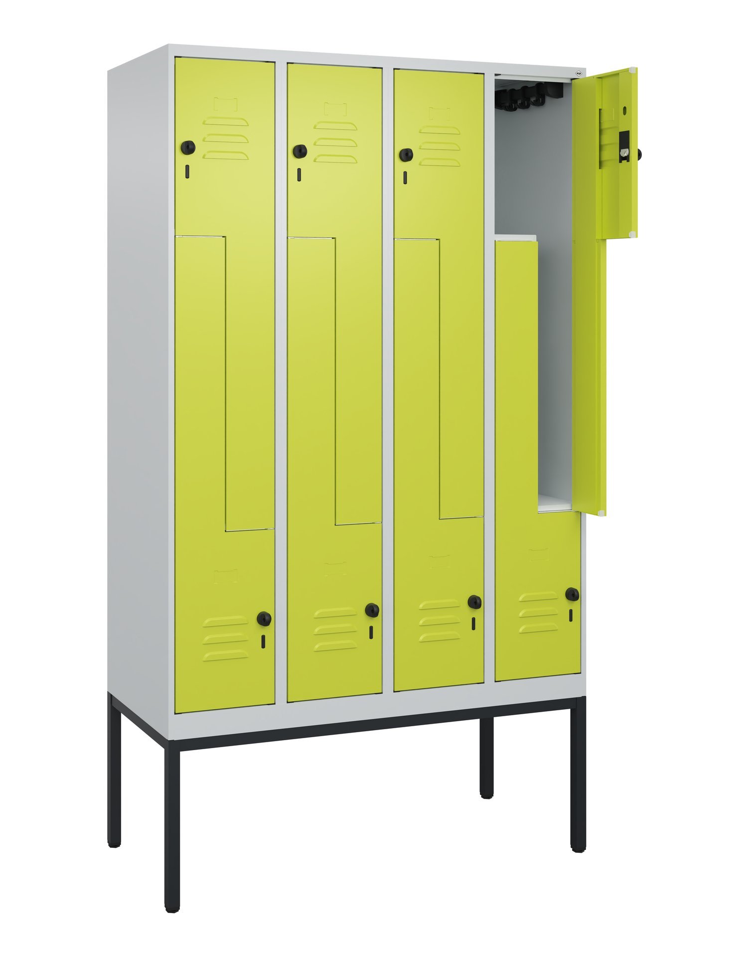 C+P Z-Spind Classic PLUS, Gestell, 8 Abteile, 2120x1200x500mm, 7035/0024 Produktbild img1 L
