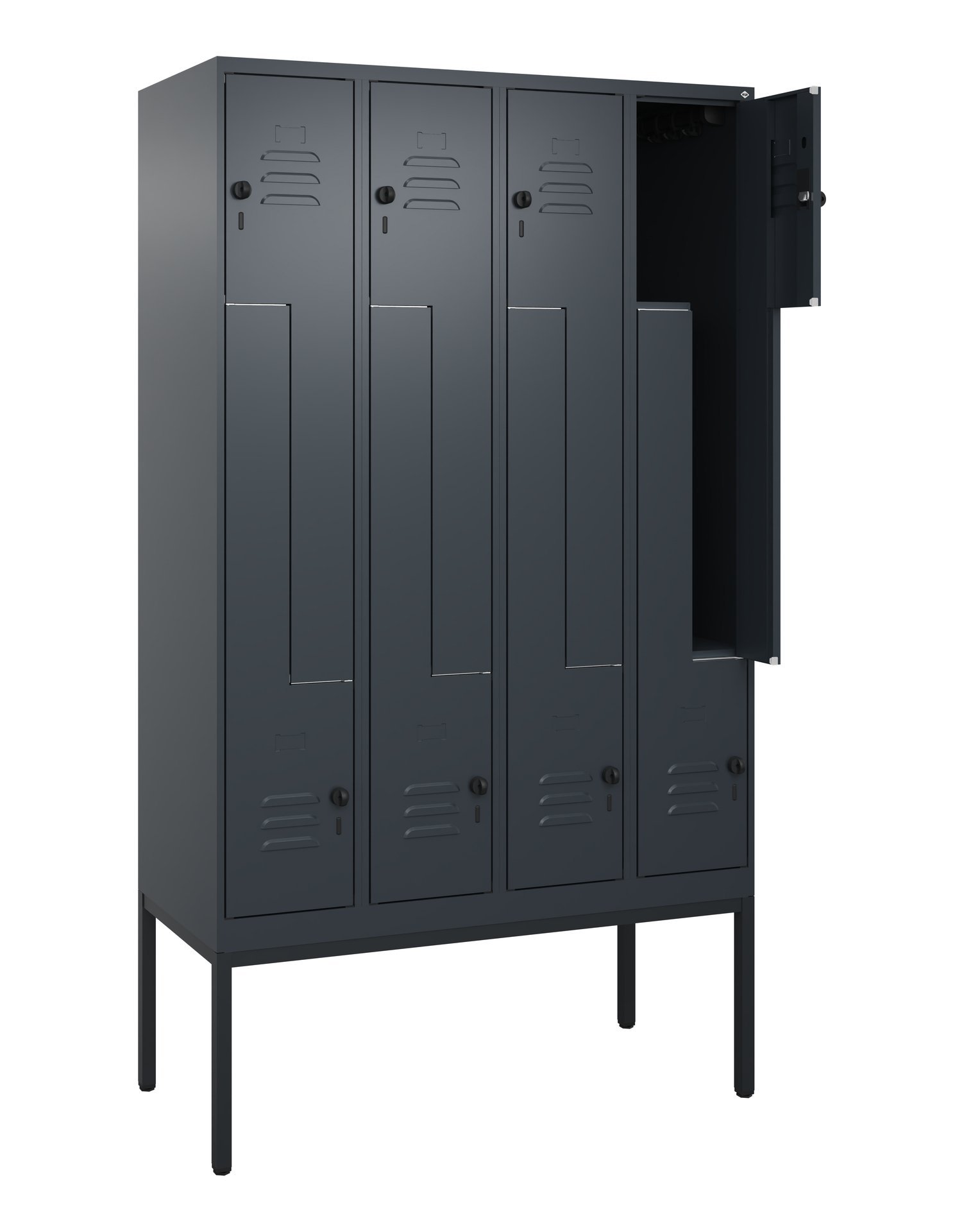 C+P Z-Spind Classic PLUS, Gestell, 8 Abteile, 2120x1200x500mm, 7016/7016 Produktbild img1 L