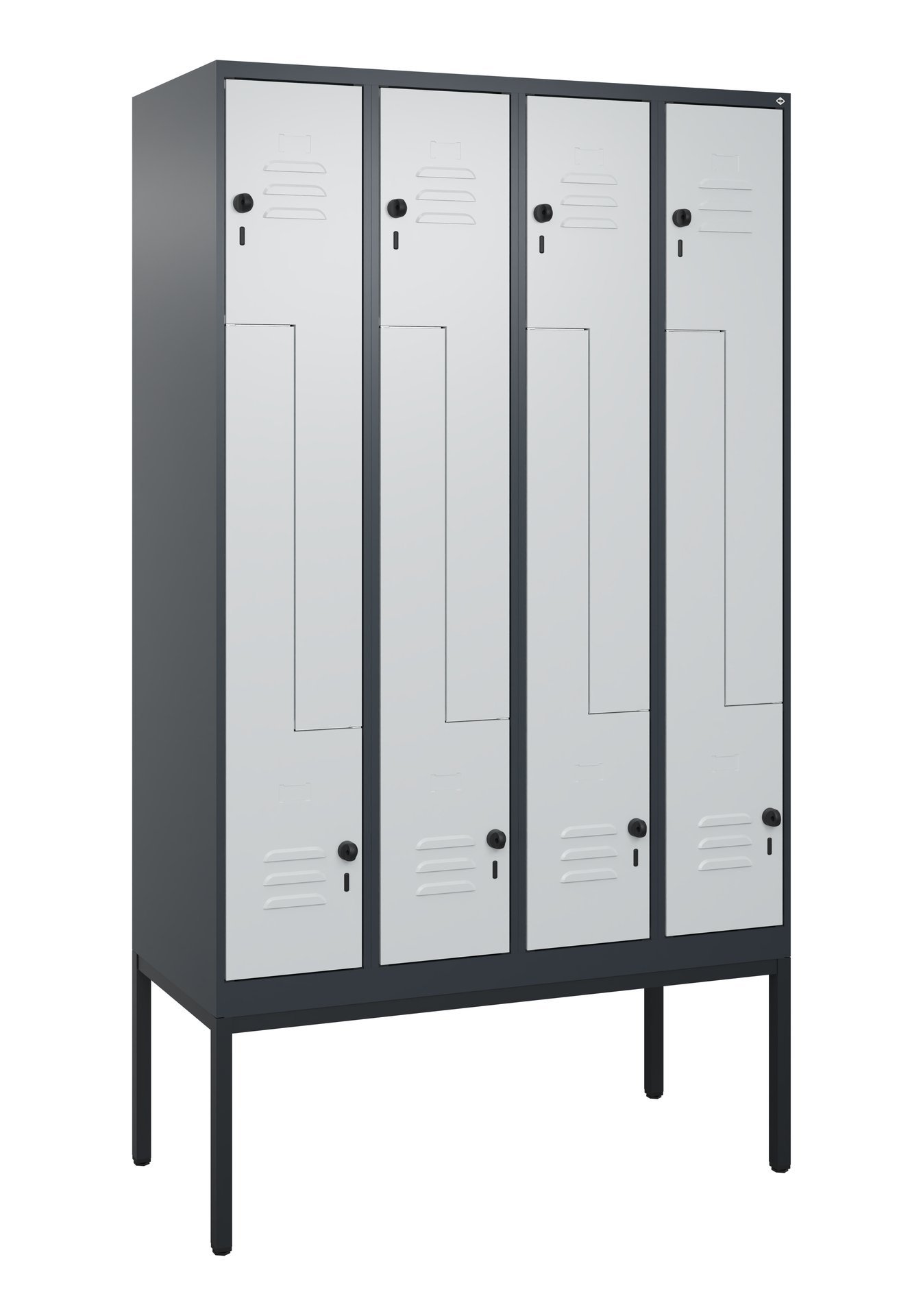 C+P Z-Spind Classic PLUS, Gestell, 8 Abteile, 2120x1200x500mm, 7016/7035 Produktbild img2 L