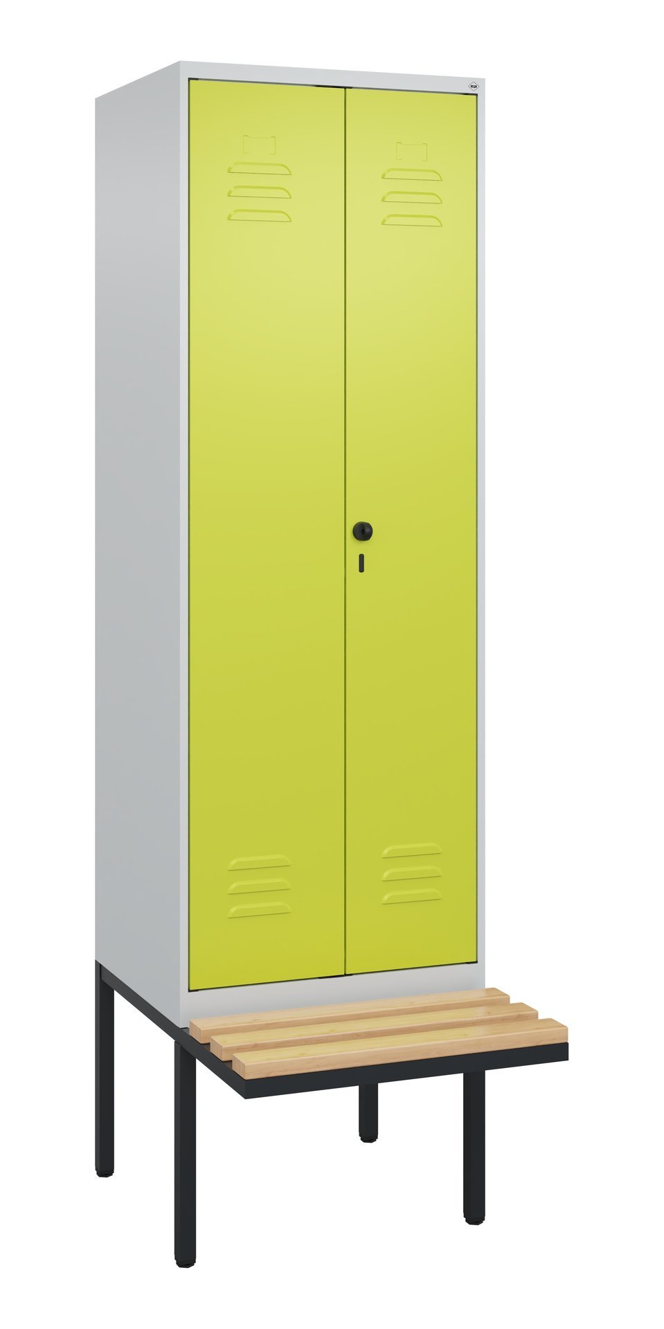 C+P PSA Doppel-Spind Classic PLUS, Bank, 2 Abteile, 2120x600x815mm, 7035/0024 Produktbild img2 L