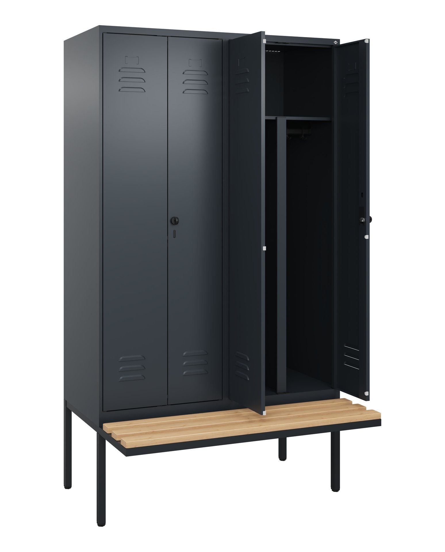 C+P PSA Doppel-Spind Classic PLUS, Bank, 4 Abteile, 2120x1200x815mm, 7016/7016 Produktbild img1 L