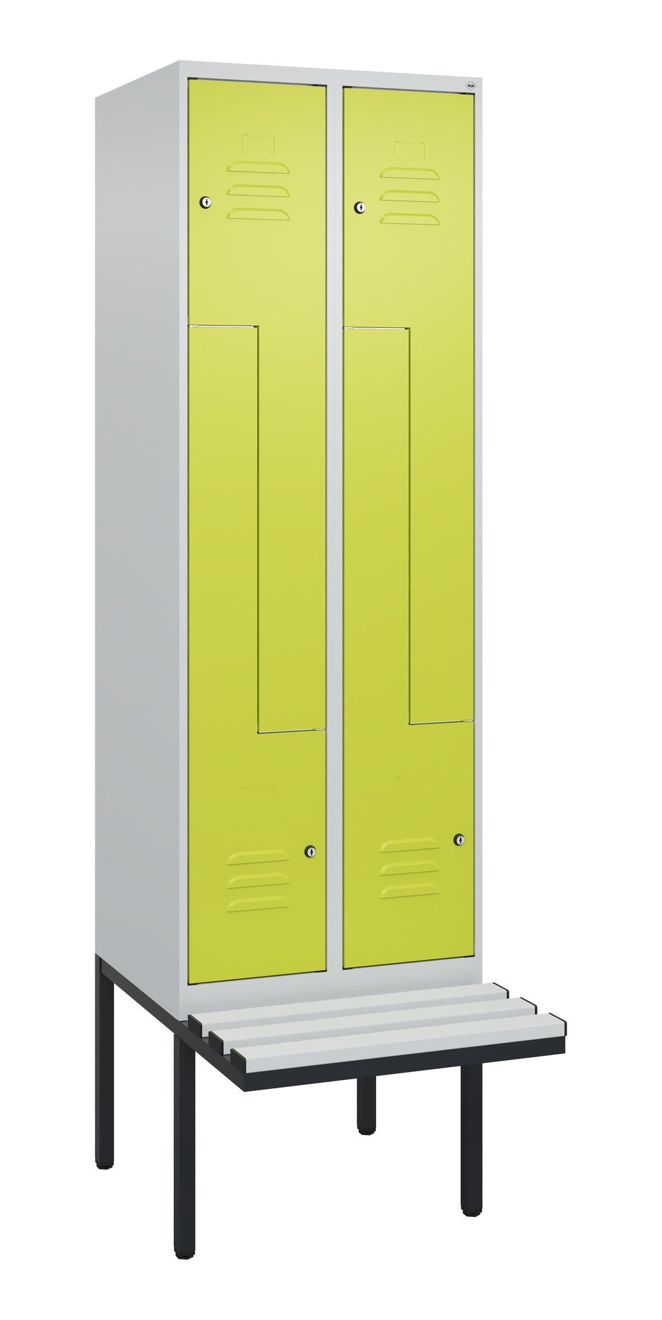 C+P Z-Spind Classic PLUS, Bank, 4 Abteile, 2120x600x815mm, 7035/0024 Produktbild img2 L