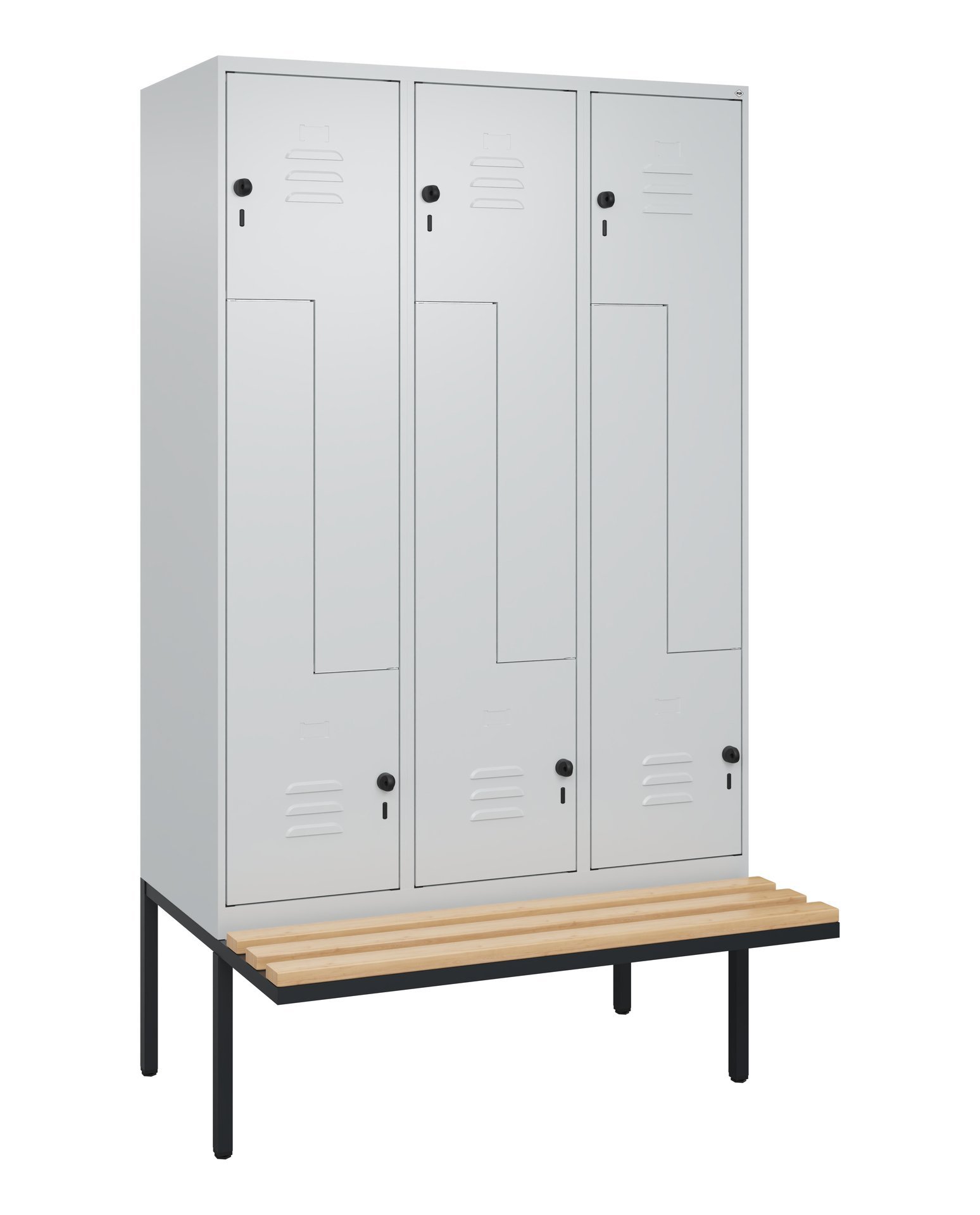 C+P Z-Spind Classic PLUS, Bank, 6 Abteile, 2120x1200x815mm, 7035/7035 Produktbild img2 L
