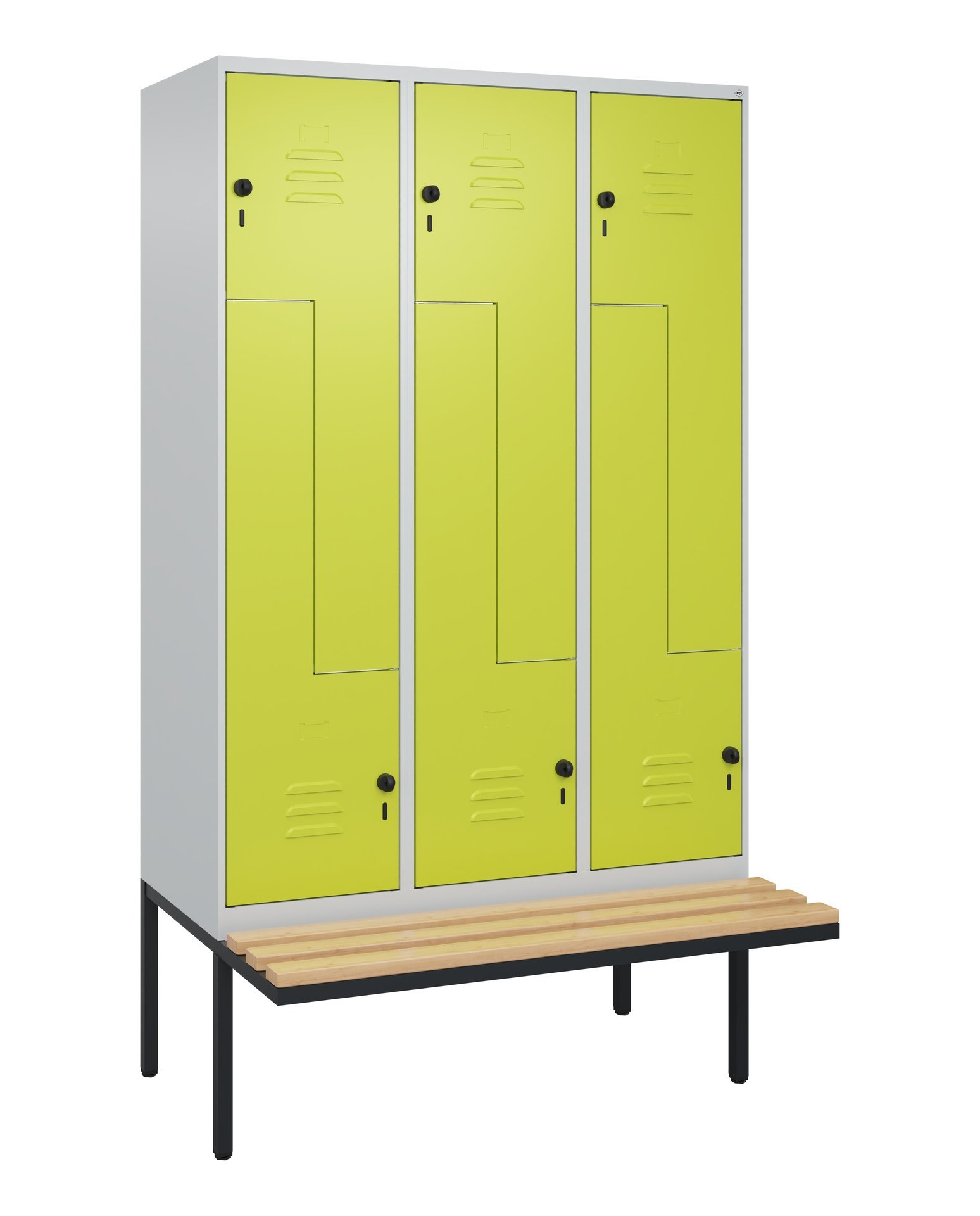 C+P Z-Spind Classic PLUS, Bank, 6 Abteile, 2120x1200x815mm, 7035/0024 Produktbild img2 L