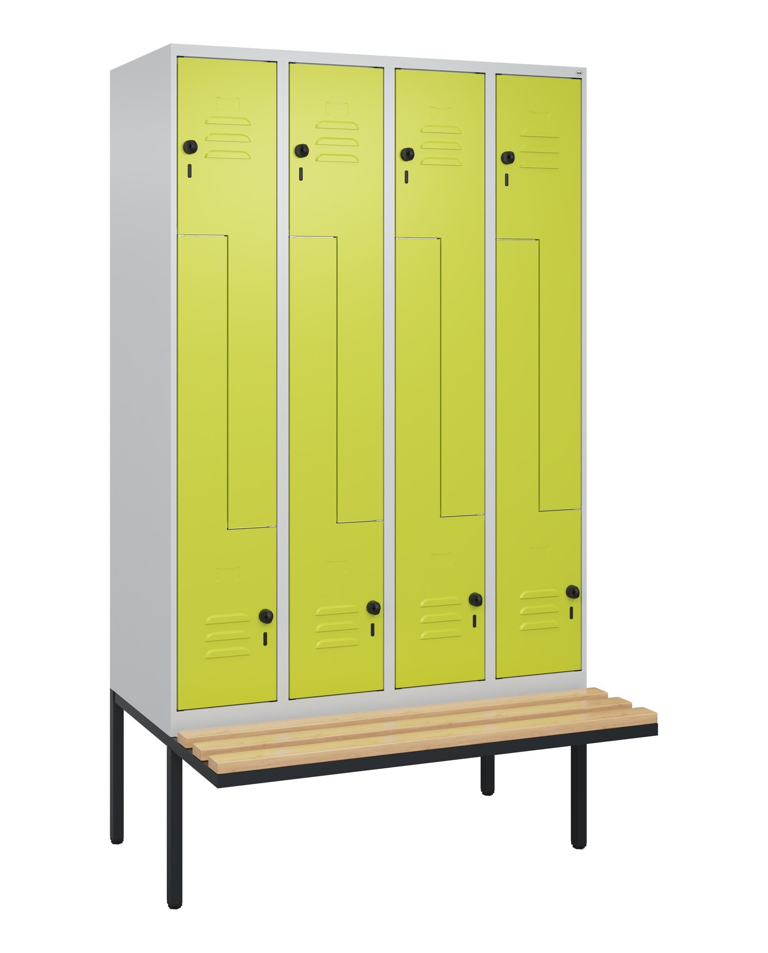 C+P Z-Spind Classic PLUS, Bank, 8 Abteile, 2120x1200x815mm, 7035/0024 Produktbild img2 L