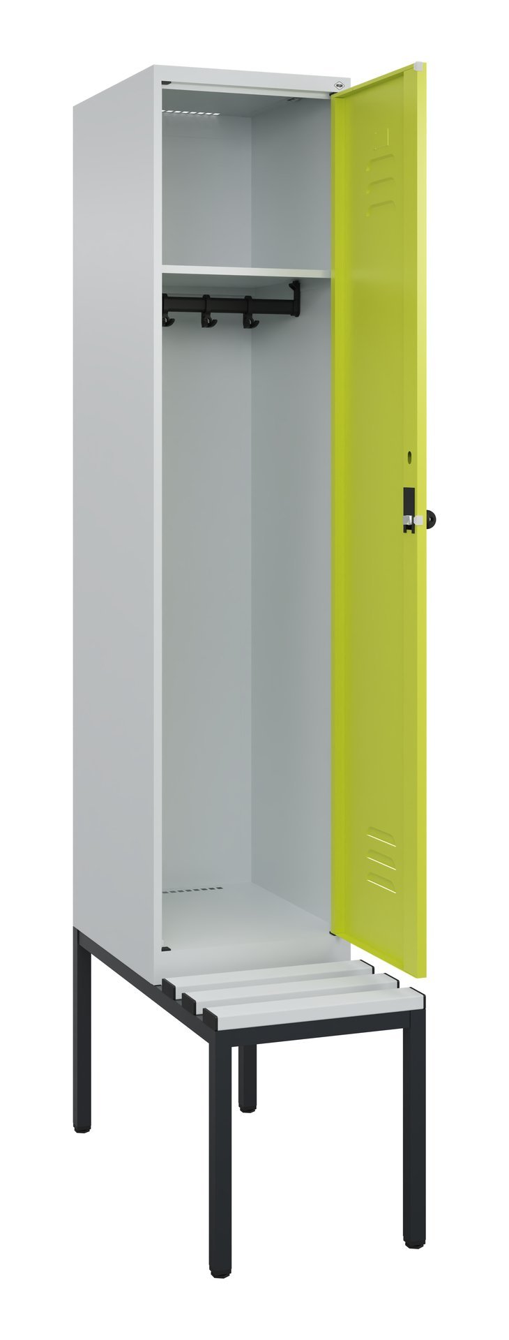 C+P Spind Classic PLUS, Bank, 1 Abteil, 2120x400x815mm, 7035/0024 Produktbild img1 L