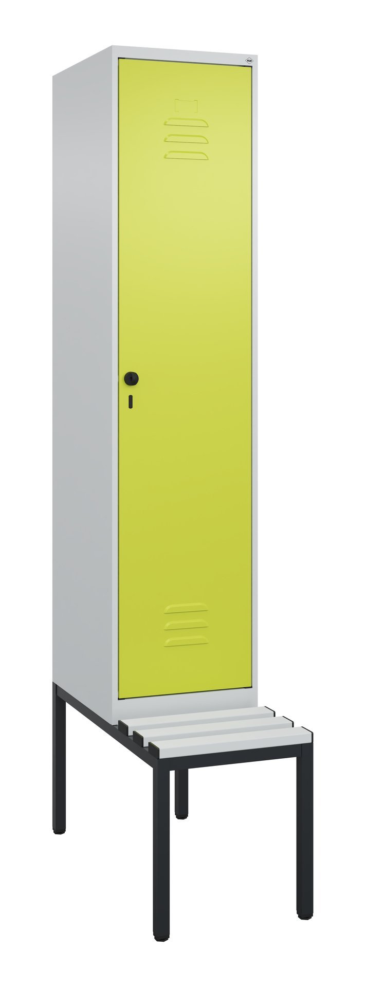 C+P Spind Classic PLUS, Bank, 1 Abteil, 2120x400x815mm, 7035/0024 Produktbild img2 L