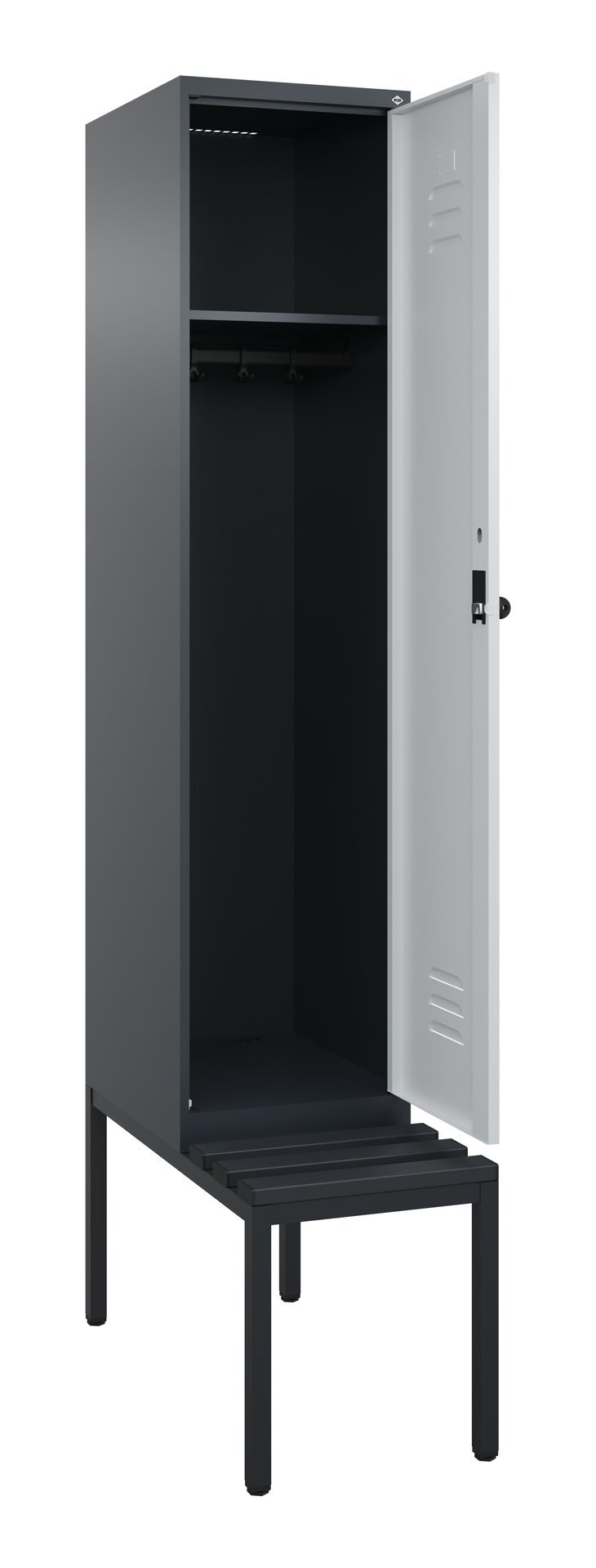C+P Spind Classic PLUS, Bank, 1 Abteil, 2120x400x815mm, 7016/7035 Produktbild img1 L