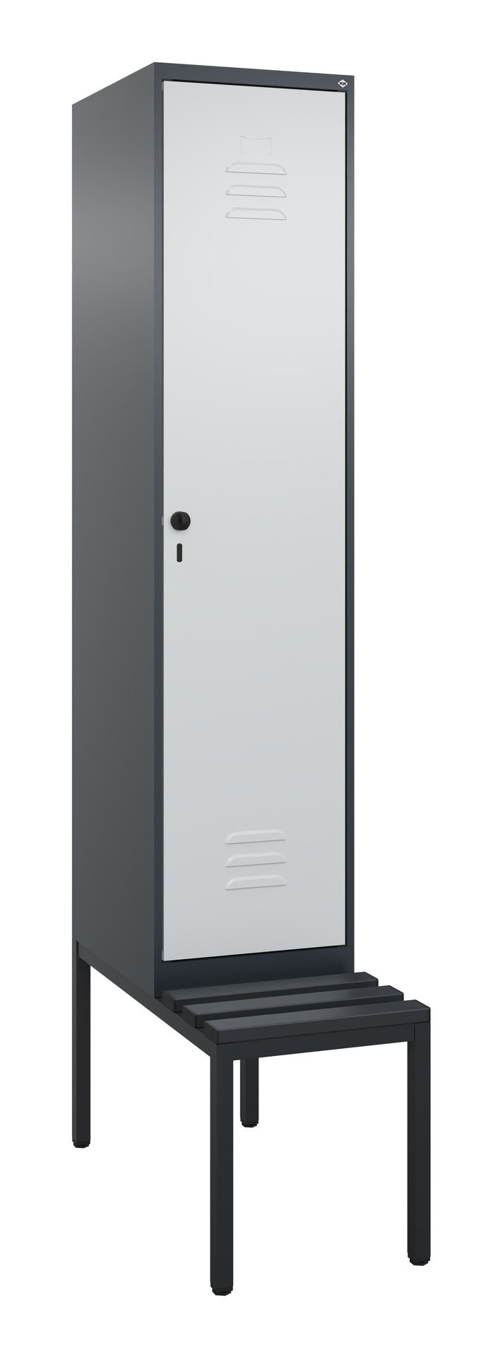C+P Spind Classic PLUS, Bank, 1 Abteil, 2120x400x815mm, 7016/7035 Produktbild img2 L
