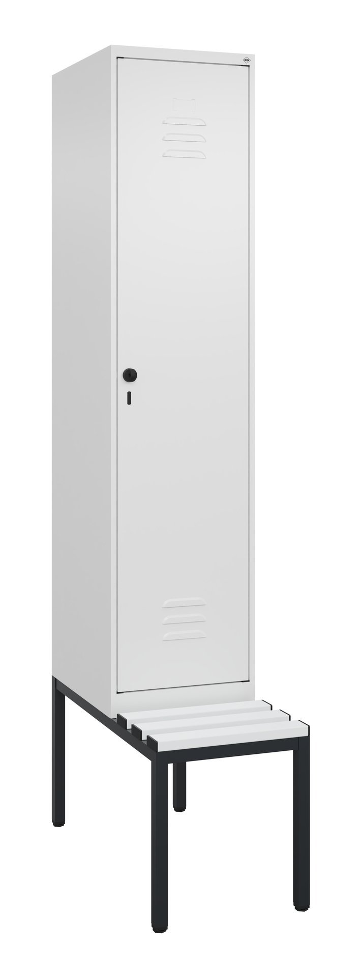 C+P Spind Classic PLUS, Bank, 1 Abteil, 2120x400x815mm, 9016/9016 Produktbild img2 L