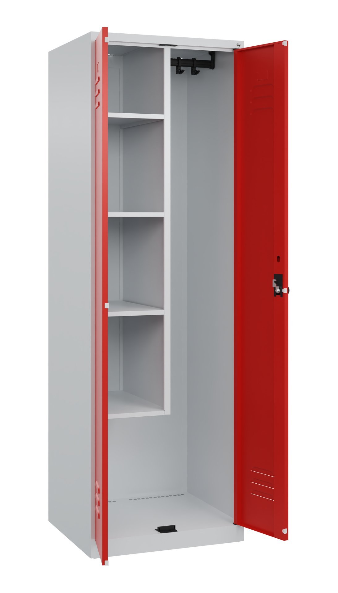 C+P Putzmittel-Spind Classic PLUS, 2 Abteile, 1850x600x500mm, 7035/3020 Produktbild img2 L