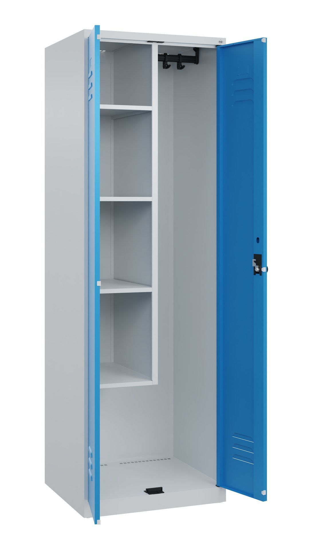 C+P Putzmittel-Spind Classic PLUS, 2 Abteile, 1850x600x500mm, 7035/5012 Produktbild img1 L