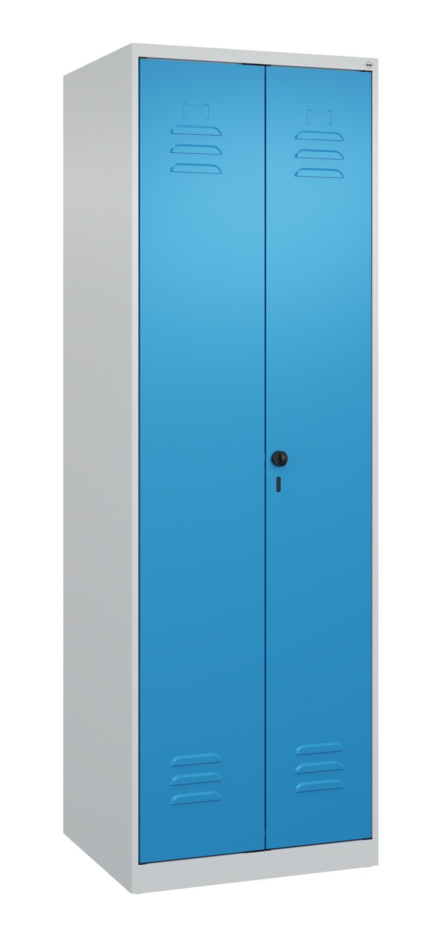 C+P Putzmittel-Spind Classic PLUS, 2 Abteile, 1850x600x500mm, 7035/5012 Produktbild img2 L