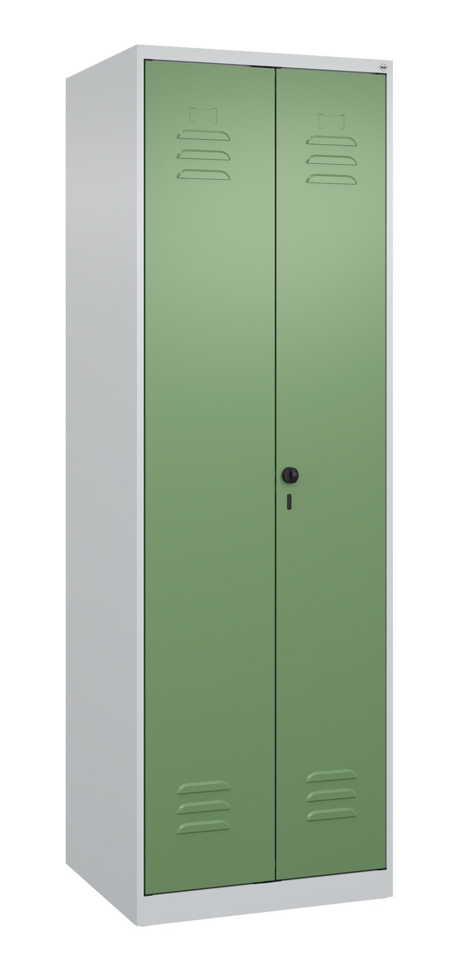 C+P Putzmittel-Spind Classic PLUS, 2 Abteile, 1850x600x500mm, 7035/6011 Produktbild img2 L