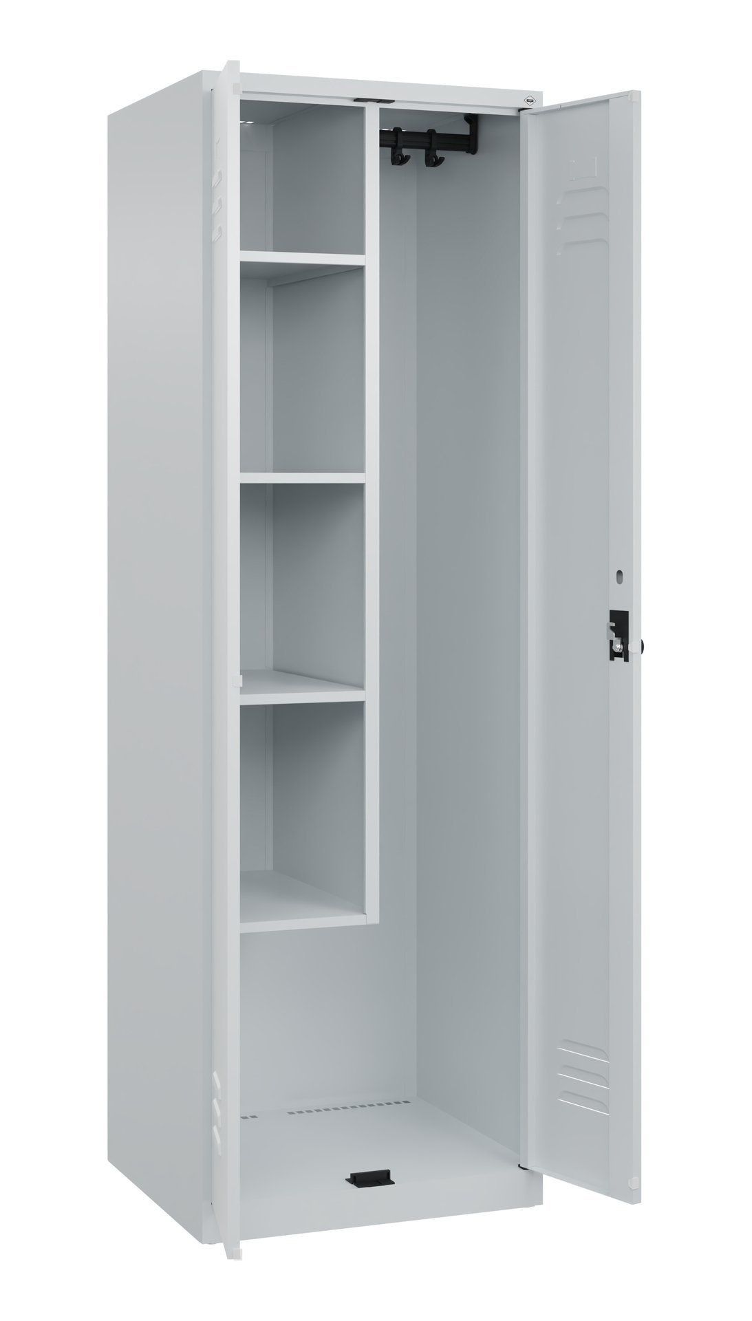 C+P Putzmittel-Spind Classic PLUS, 2 Abteile, 1850x600x500mm, 7035/7035 Produktbild img2 L