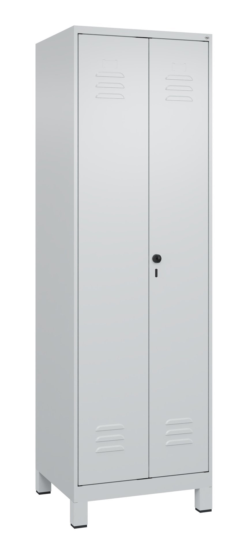 C+P Putzmittel-Spind Classic PLUS, Füße, 2 Abteile, 1950x600x500mm, 7035/7035 Produktbild img3 L