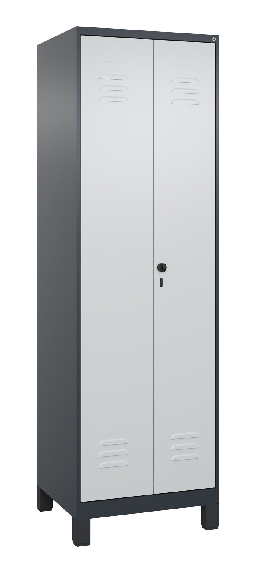 C+P Putzmittel-Spind Classic PLUS, Füße, 2 Abteile, 1950x600x500mm, 7016/7035 Produktbild img2 L