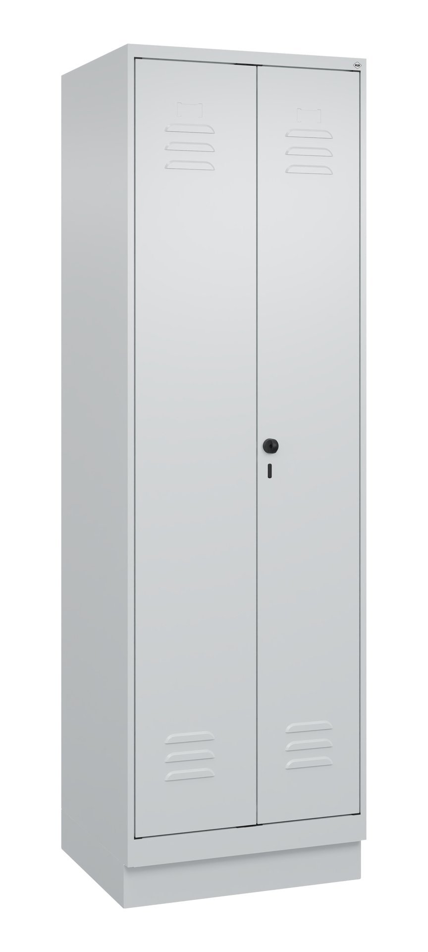 C+P Putzmittel-Spind Classic PLUS, Sockel, 2 Abteile, 1950x600x500mm, 7035/7035 Produktbild img3 L