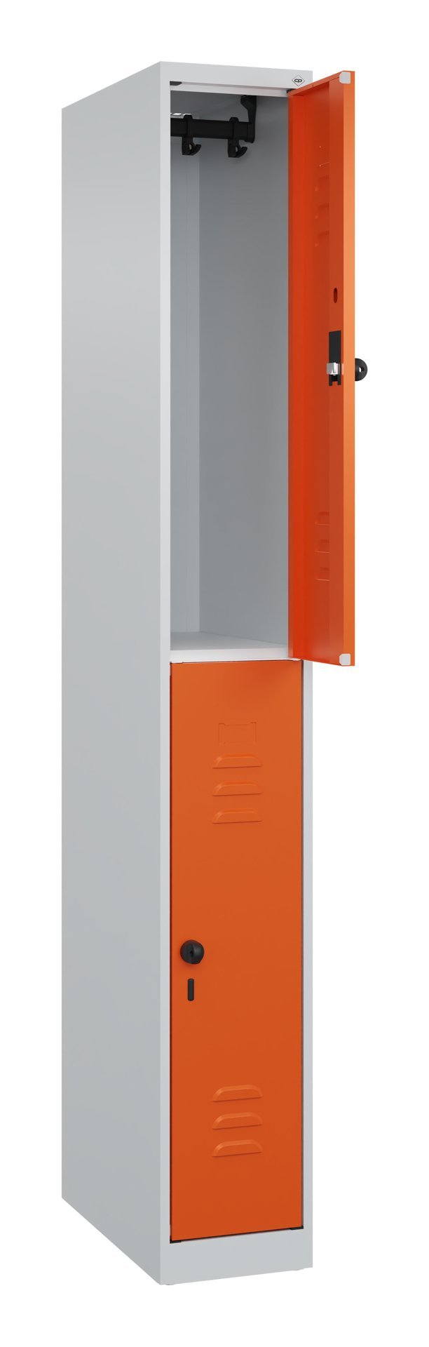 C+P Doppelstock-Spind Classic PLUS, 2 Fächer, 1850x250x500mm, 7035/2004 Produktbild img1 L