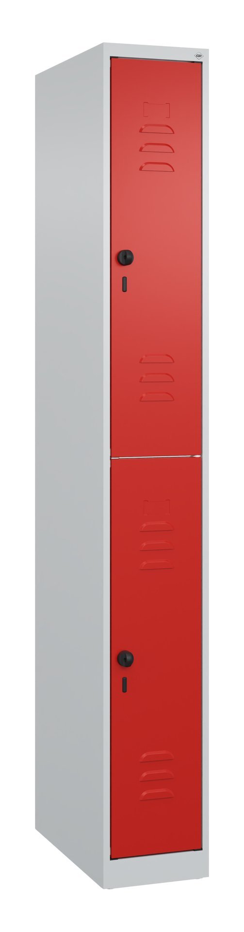 C+P Doppelstock-Spind Classic PLUS, 2 Fächer, 1850x250x500mm, 7035/3020 Produktbild img2 L