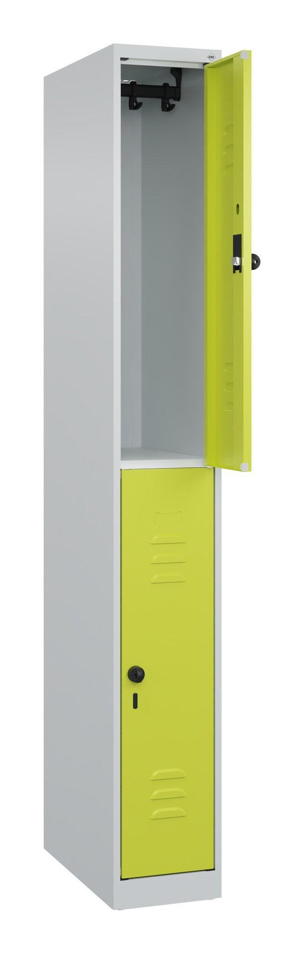 C+P Doppelstock-Spind Classic PLUS, 2 Fächer, 1850x250x500mm, 7035/0024 Produktbild img1 L