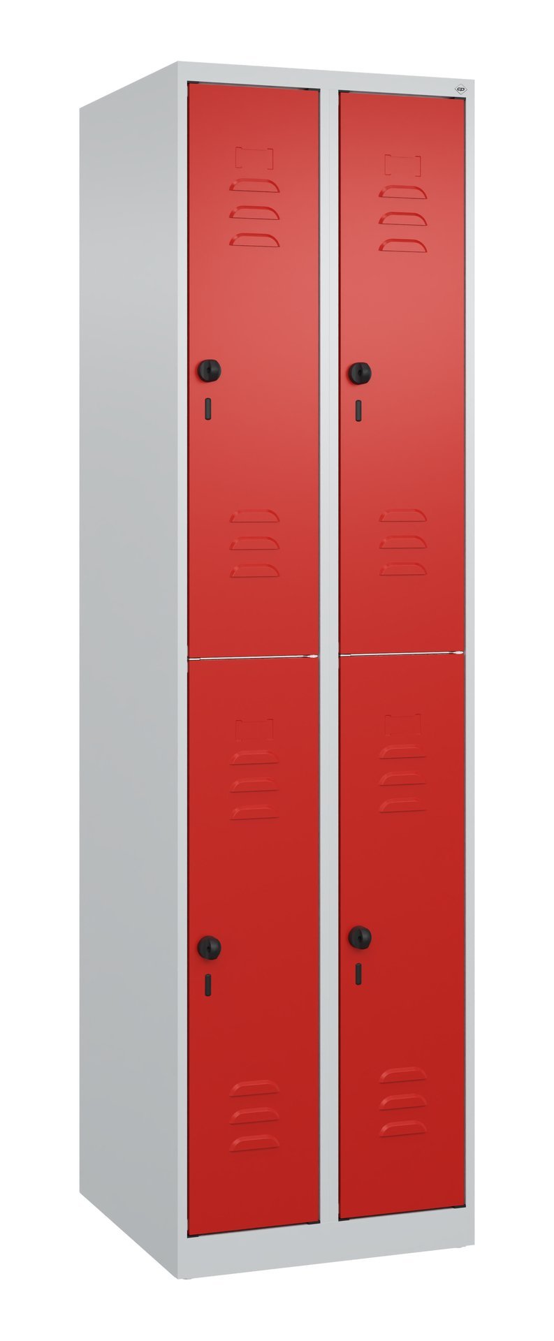 C+P Doppelstock-Spind Classic PLUS, 4 Fächer, 1850x500x500mm, 7035/3020 Produktbild img2 L