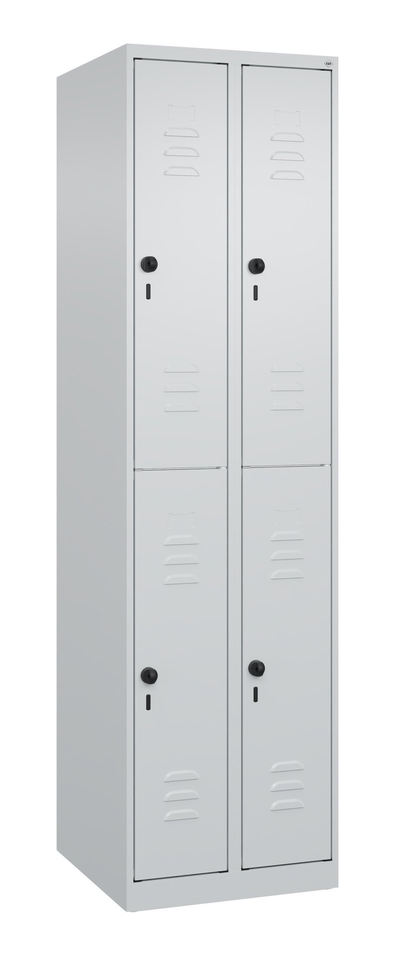 C+P Doppelstock-Spind Classic PLUS, 4 Fächer, 1850x500x500mm, 7035/7035 Produktbild img2 L