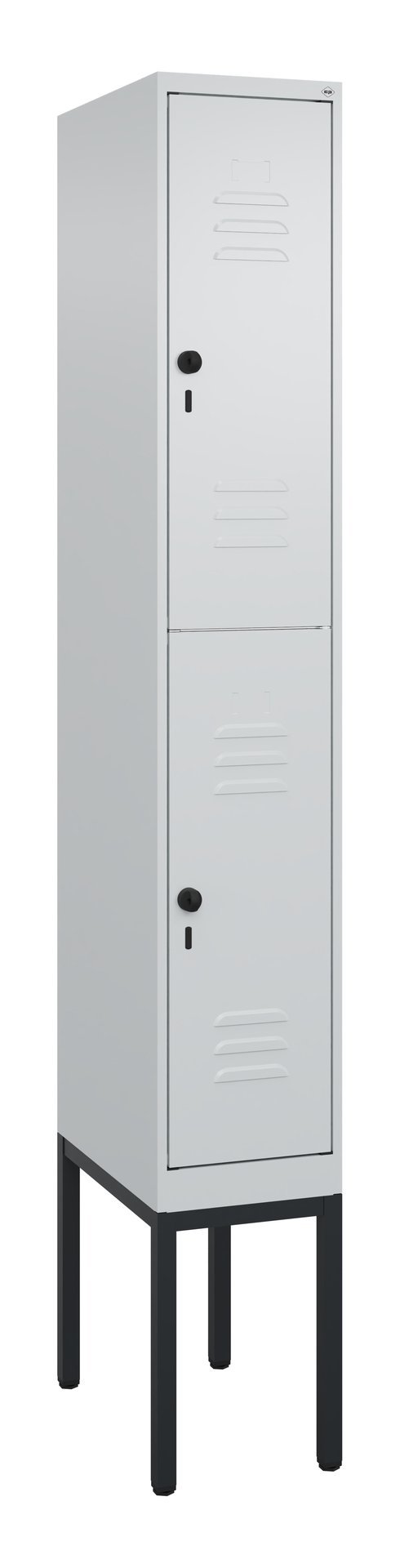 C+P Doppelstock-Spind Classic PLUS, Gestell, 2 Fächer, 2120x300x500mm, 7035/7035 Produktbild img2 L