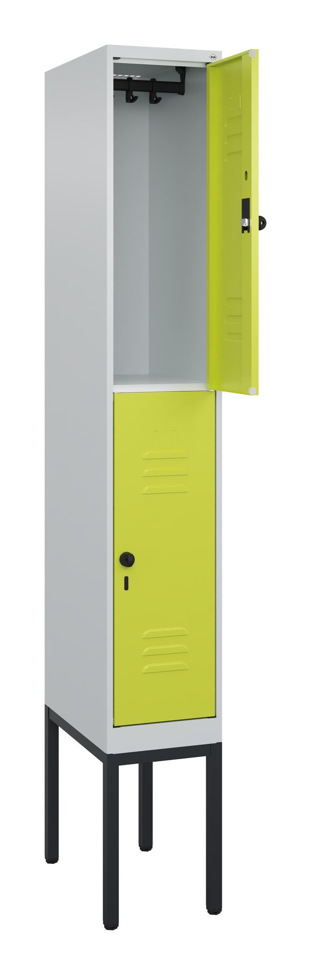C+P Doppelstock-Spind Classic PLUS, Gestell, 2 Fächer, 2120x300x500mm, 7035/0024 Produktbild img1 L