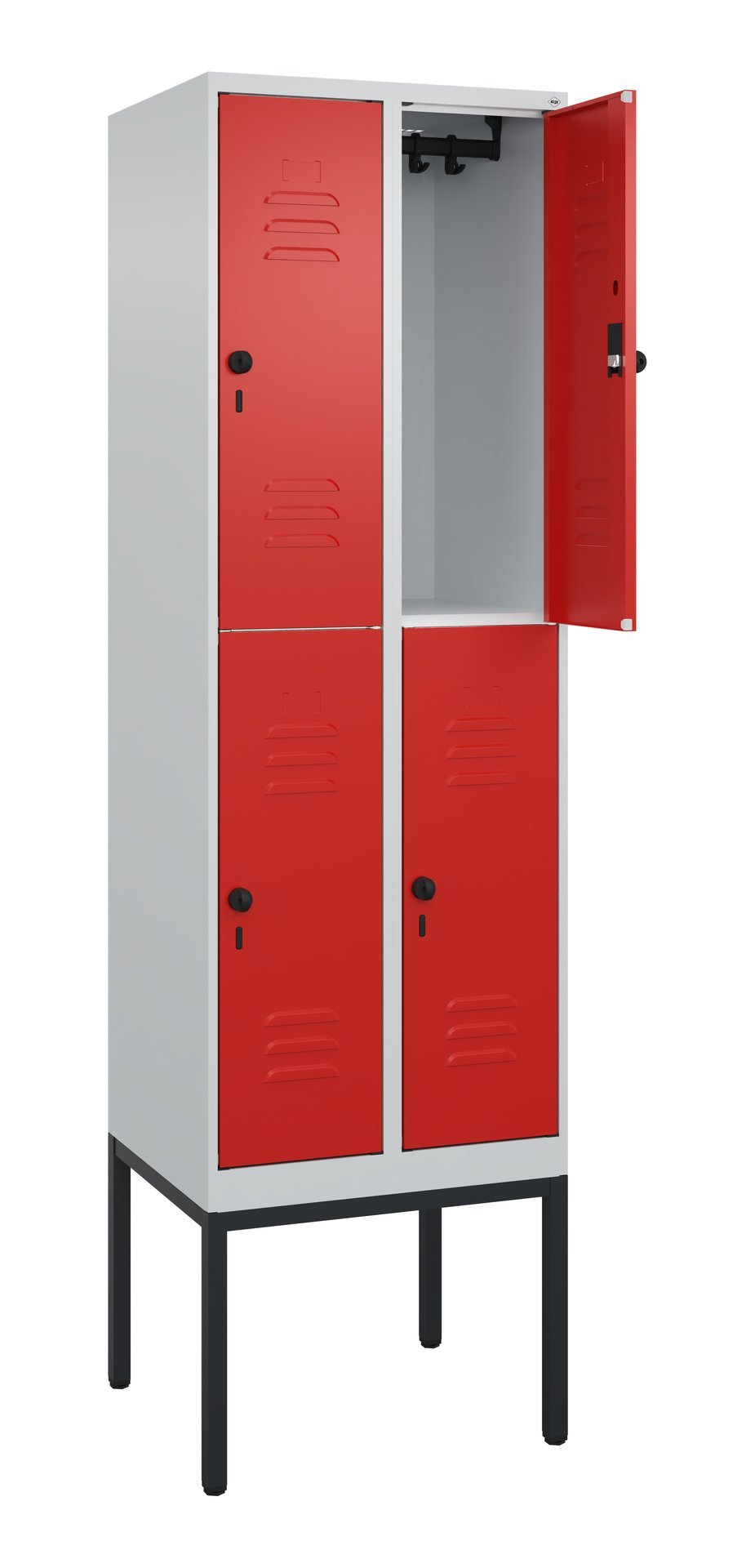 C+P Doppelstock-Spind Classic PLUS, Gestell, 4 Fächer, 2120x600x500mm, 7035/302 Produktbild img1 L