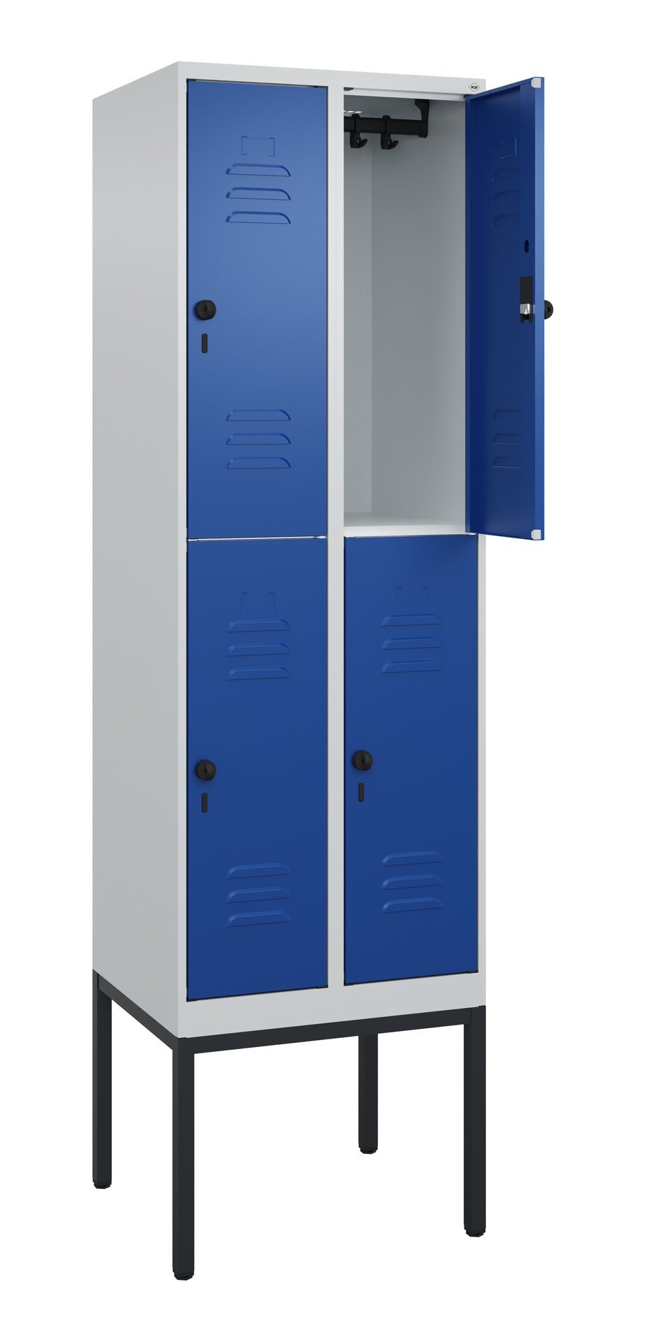 C+P Doppelstock-Spind Classic PLUS, Gestell, 4 Fächer, 2120x600x500mm, 7035/501 Produktbild img1 L
