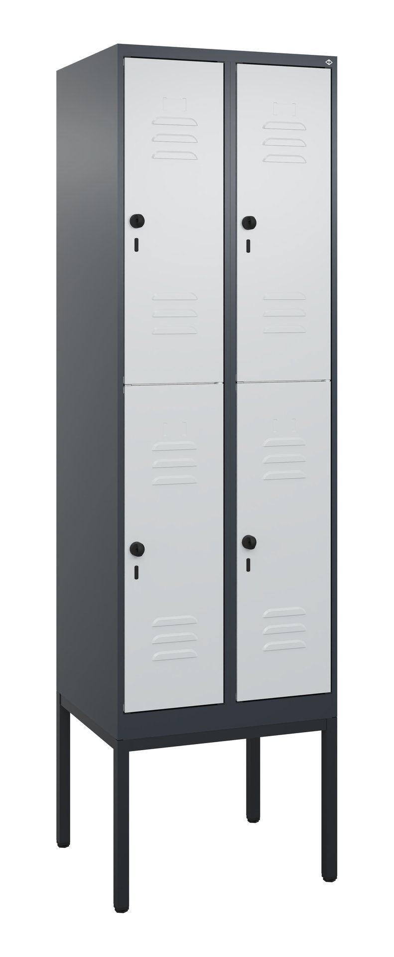 C+P Doppelstock-Spind Classic PLUS, Gestell, 4 Fächer, 2120x600x500mm, 7016/703 Produktbild img2 L