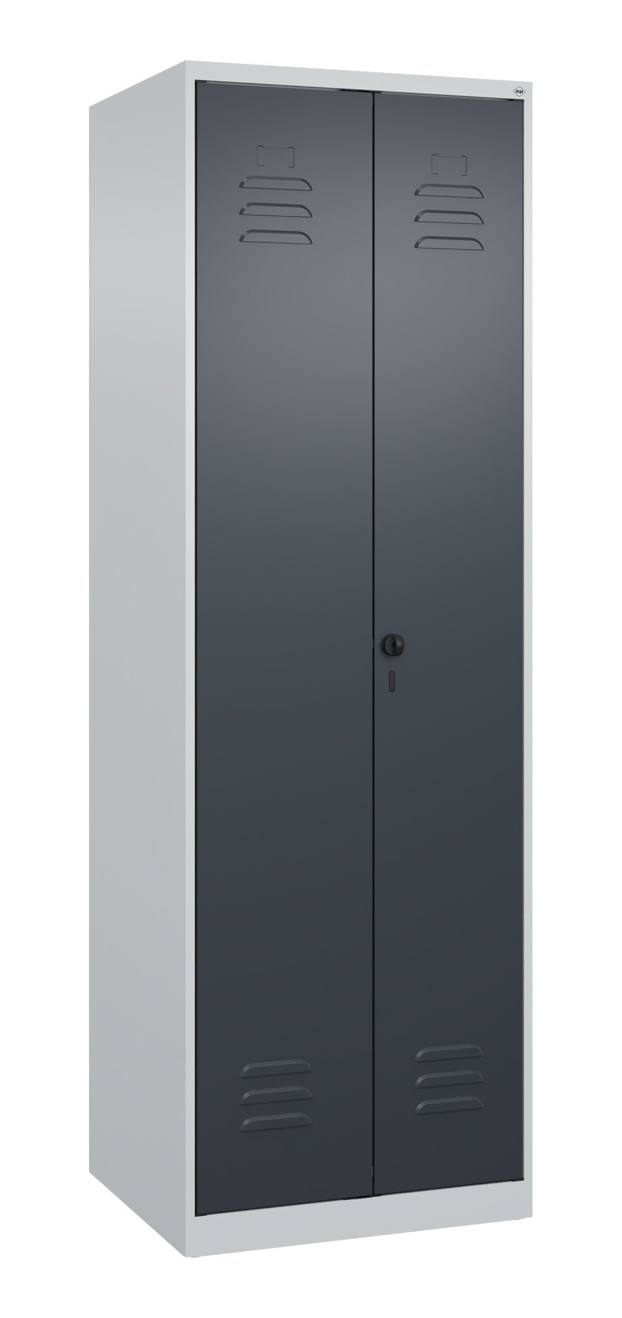 C+P Wäsche-/Garderobenspind Classic PLUS, 2 Abteile, 1850x600x500mm, 7035/7016 Produktbild img3 L