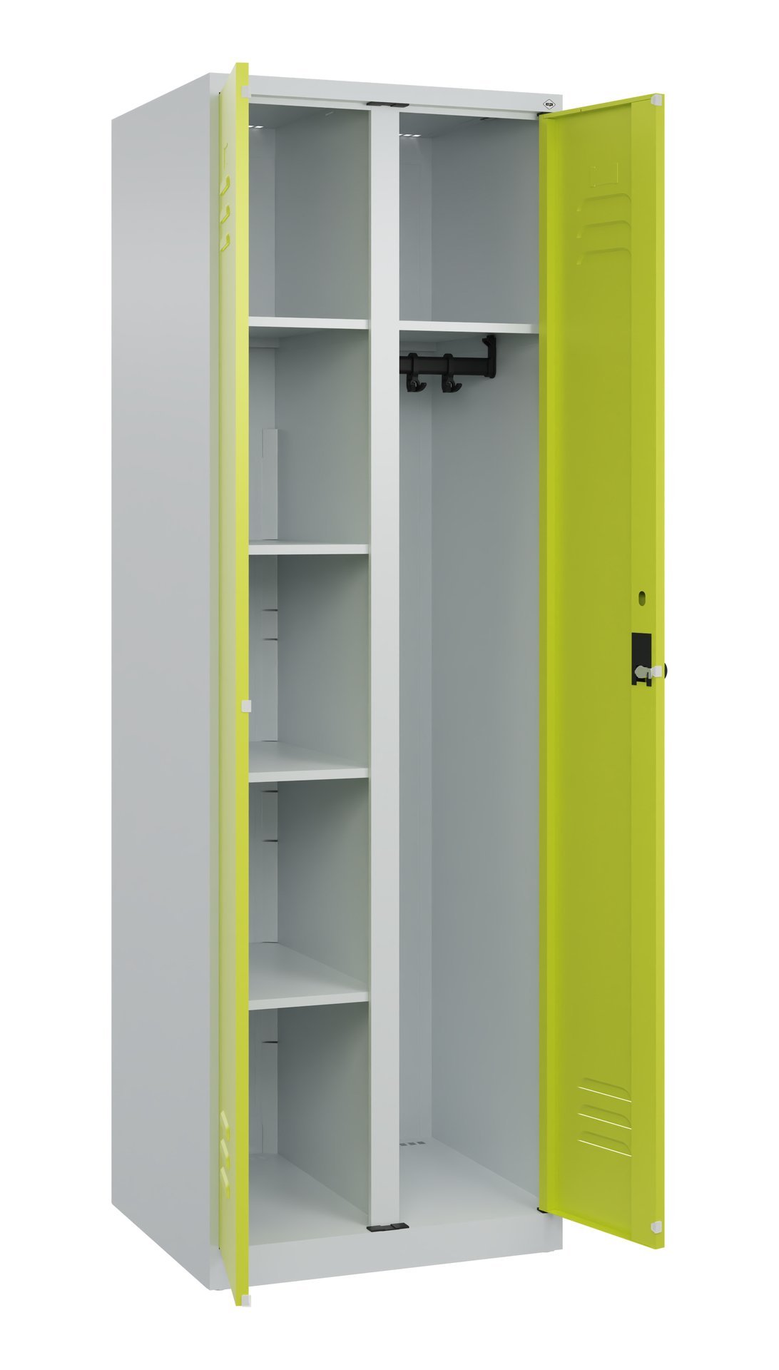 C+P Wäsche-/Garderobenspind Classic PLUS, 2 Abteile, 1850x600x500mm, 7035/0024 Produktbild img1 L