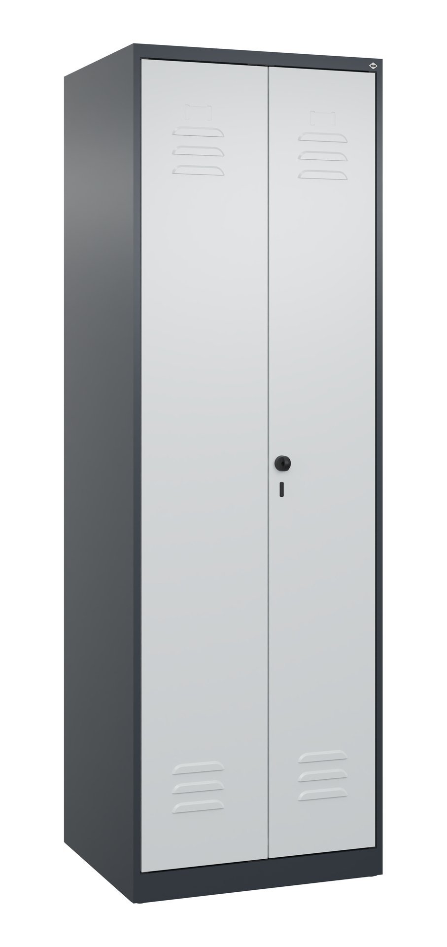 C+P Wäsche-/Garderobenspind Classic PLUS, 2 Abteile, 1850x600x500mm, 7016/7016 Produktbild img2 L
