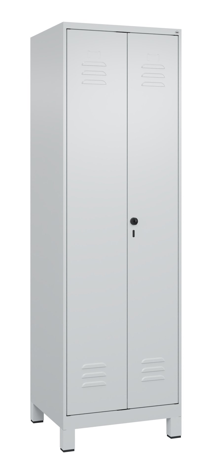 C+P Wäsche-/Kombispind Classic PLUS, Füße, 2 Abteile, 1950x600x500mm, 7035/7035 Produktbild img3 L
