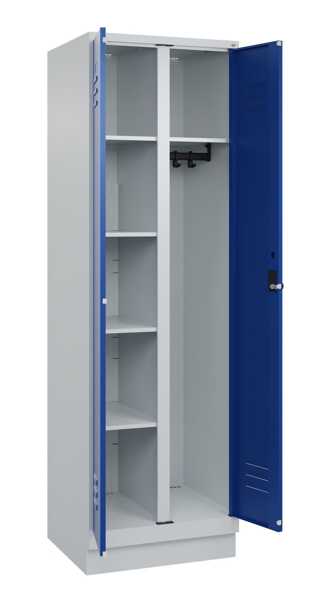 C+P Wäsche-/Kombispind Classic PLUS, Sockel, 2 Abteile, 1950x600x500mm, 7035/501 Produktbild img2 L