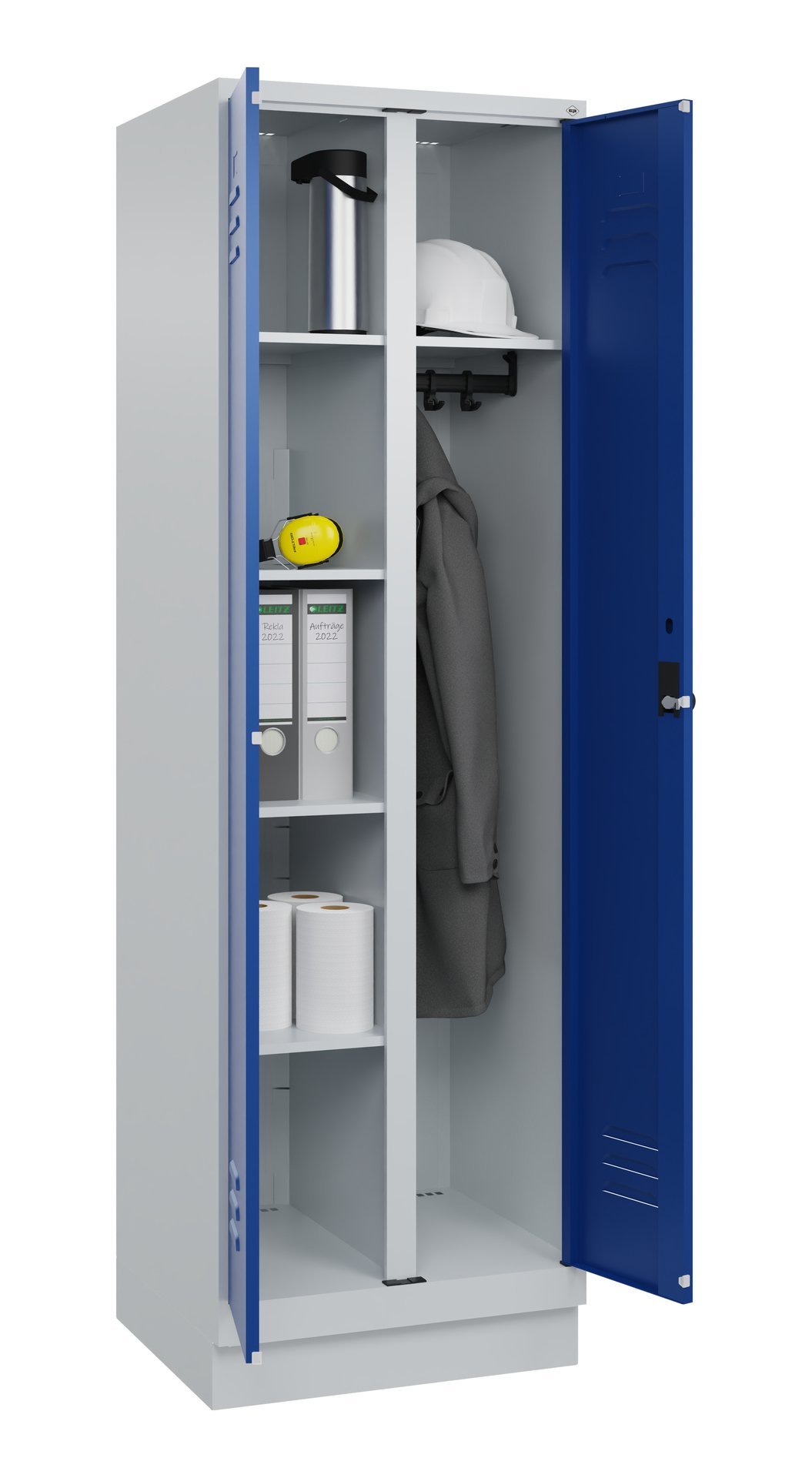 C+P Wäsche-/Kombispind Classic PLUS, Sockel, 2 Abteile, 1950x600x500mm, 7035/501 Produktbild img1 L