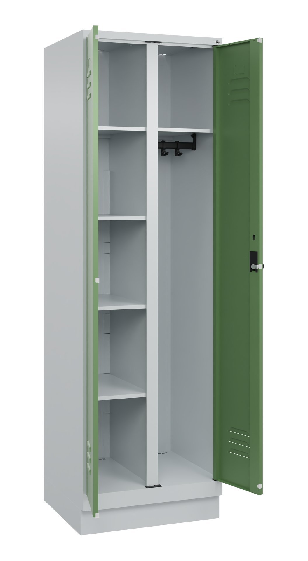 C+P Wäsche-/Kombispind Classic PLUS, Sockel, 2 Abteile, 1950x600x500mm, 7035/601 Produktbild img1 L