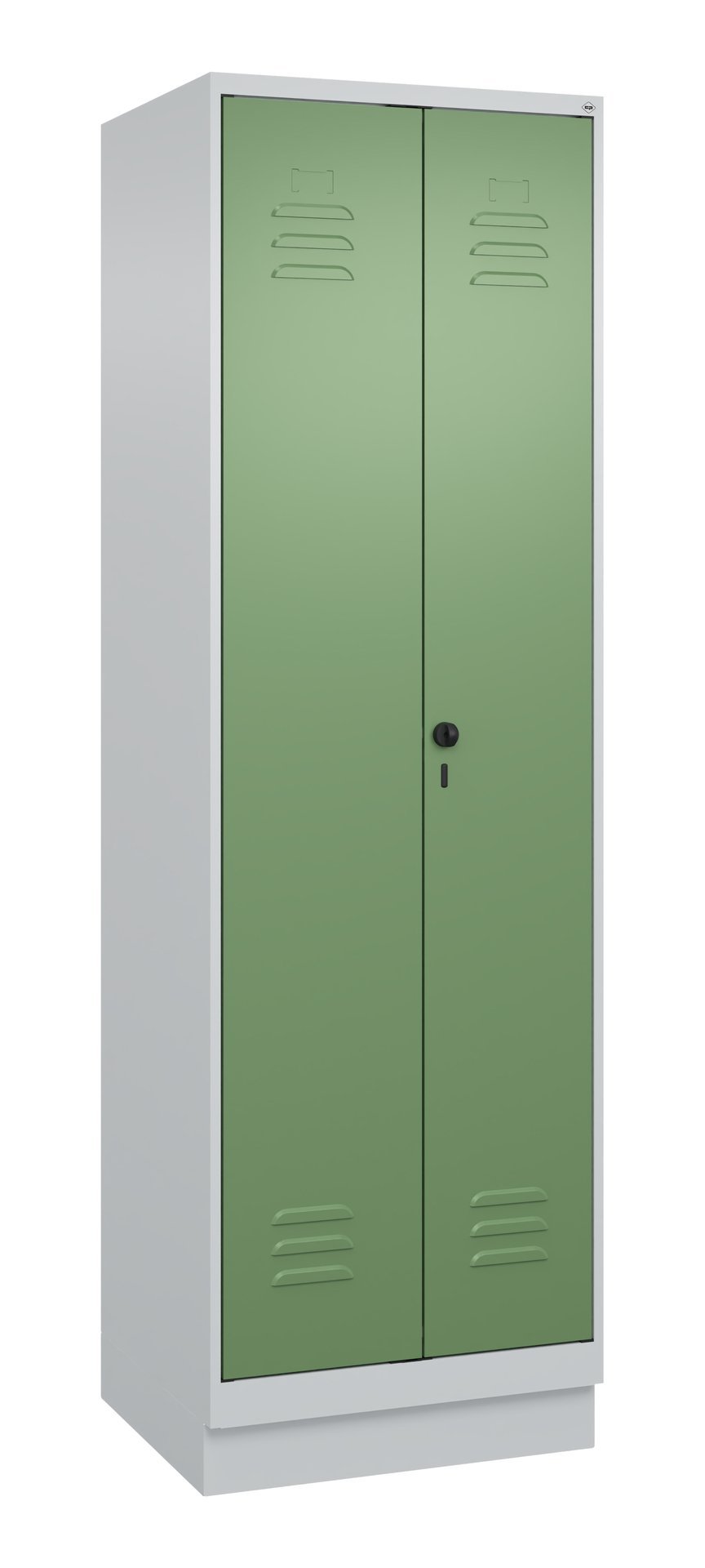 C+P Wäsche-/Kombispind Classic PLUS, Sockel, 2 Abteile, 1950x600x500mm, 7035/601 Produktbild img2 L