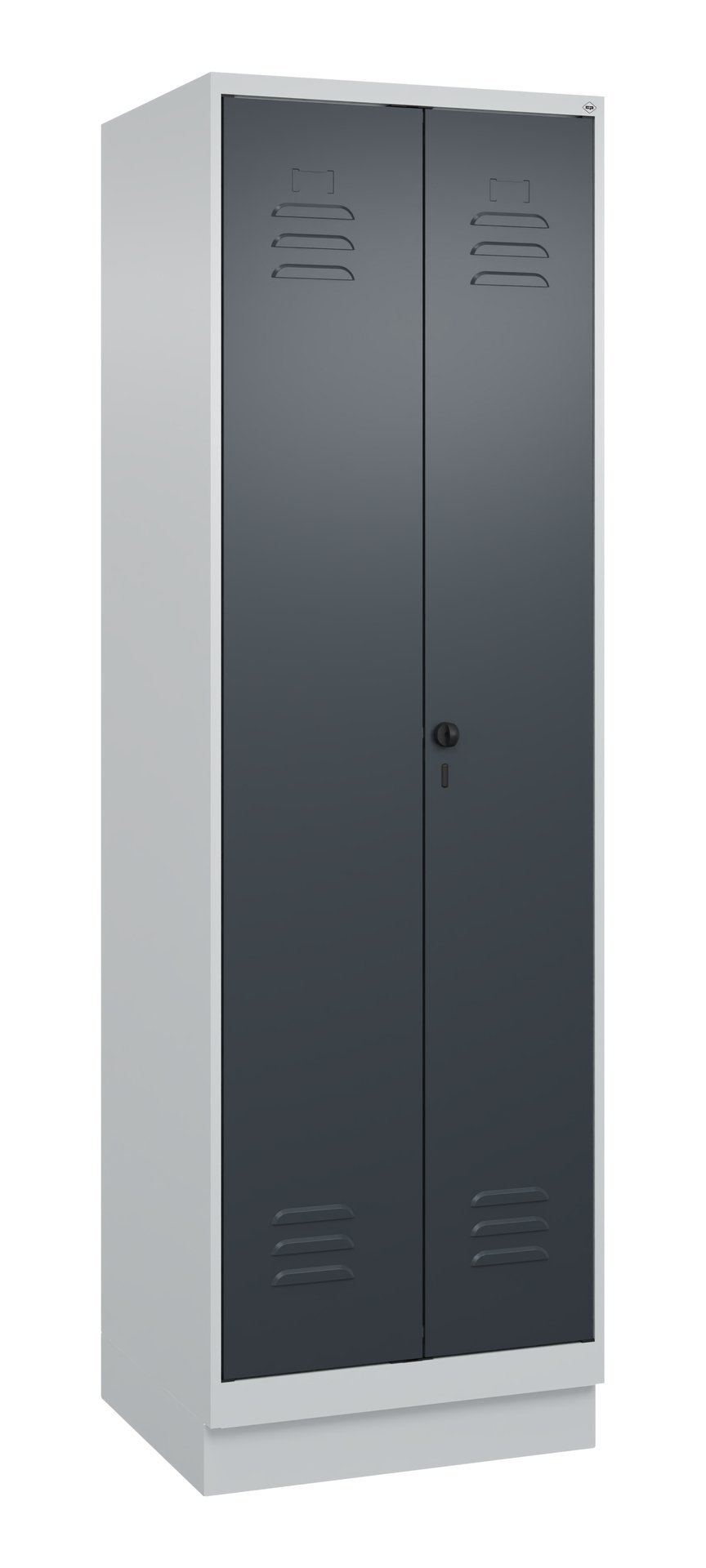 C+P Wäsche-/Kombispind Classic PLUS, Sockel, 2 Abteile, 1950x600x500mm, 7035/701 Produktbild img3 L