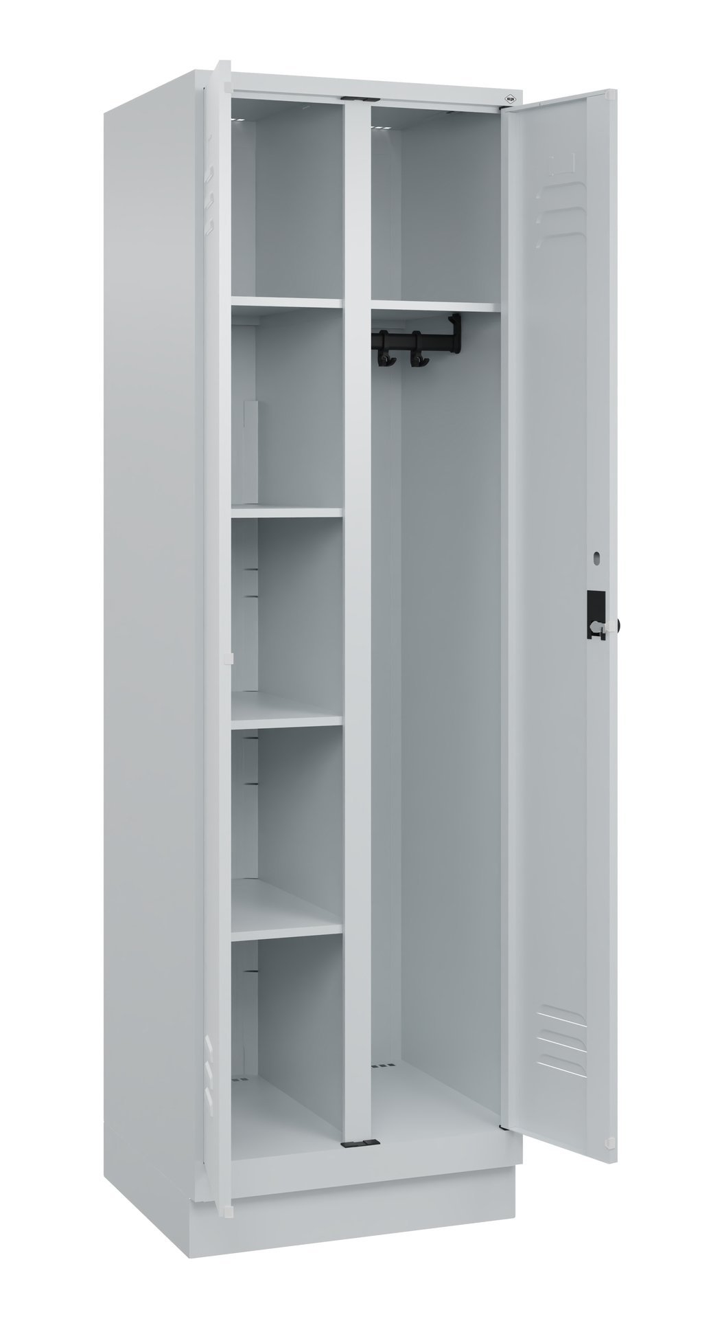 C+P Wäsche-/Kombispind Classic PLUS, Sockel, 2 Abteile, 1950x600x500mm, 7035/703 Produktbild img2 L