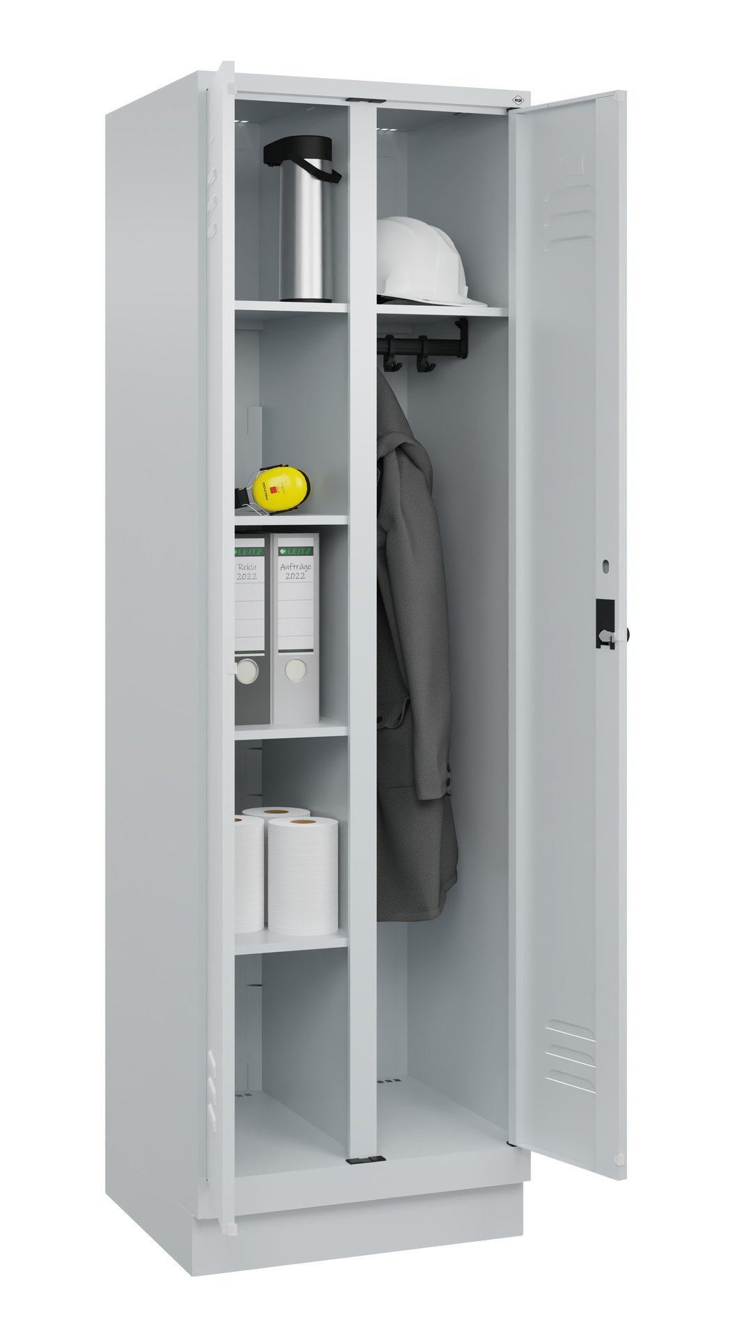C+P Wäsche-/Kombispind Classic PLUS, Sockel, 2 Abteile, 1950x600x500mm, 7035/703 Produktbild img1 L
