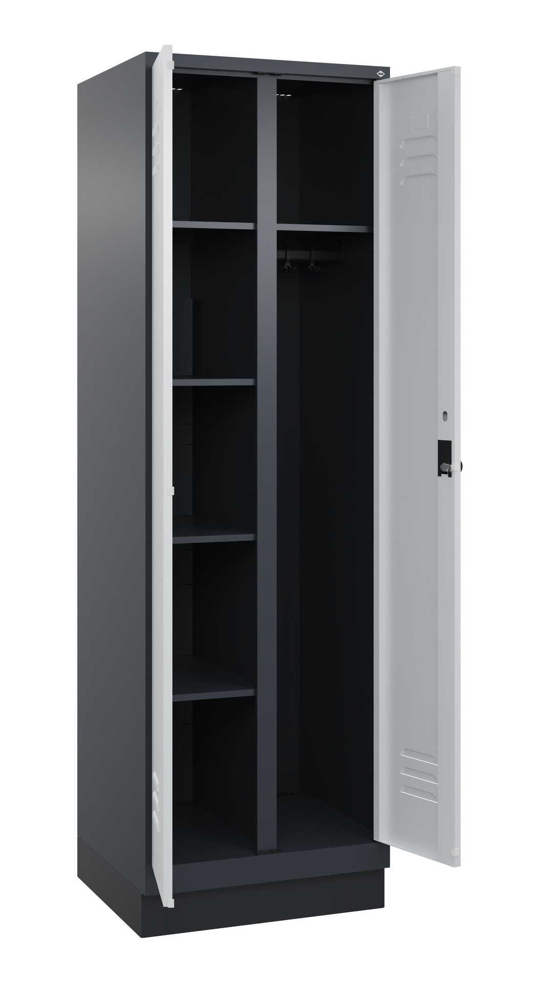 C+P Wäsche-/Kombispind Classic PLUS, Sockel, 2 Abteile, 1950x600x500mm, 7016/703 Produktbild img1 L